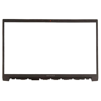 Рамка экрана (рамка крышки матрицы, LCD Bezel) для ноутбука Asus X3500 черная, пластиковая. С разбора.