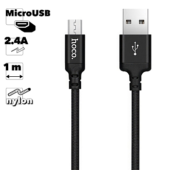 USB кабель Hoco X14 Times Speed Micro Charging Cable, 1 метр, черный