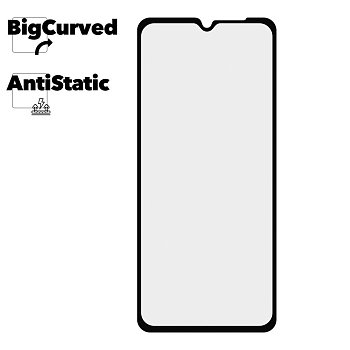 Защитное стекло для телефона Samsung Galaxy A02S Super max Anti-static big curved glass