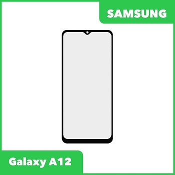 Стекло + OCA пленка для переклейки Samsung Galaxy A12 (A125F), черный