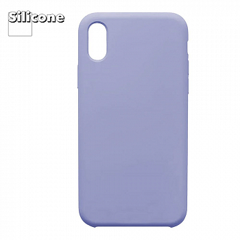 Силиконовый чехол для iPhone X, Xs "Silicone Case" (сиреневый, блистер) 46