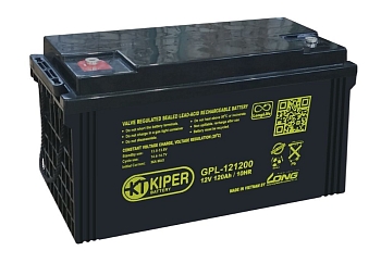 Аккумуляторная батарея Kiper GEL-121200, 12В, 120Ач