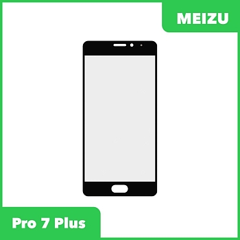 Стекло + OCA пленка для переклейки Meizu Pro 7 Plus, черный