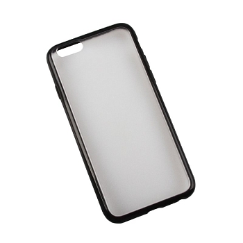 Защитная крышка LP для Apple iPhone 6, 6S, черная, прозрачная задняя часть (коробка)