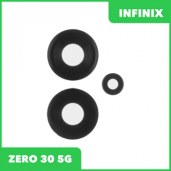 Стекло задней камеры для Infinix ZERO 30 5G (черный)
