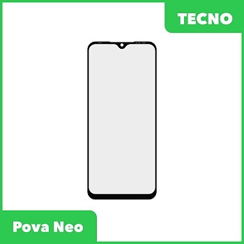 Стекло + OCA пленка для переклейки Tecno Pova Neo (черный)