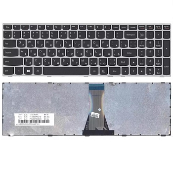 Клавиатура для ноутбука Lenovo IdeaPad G50-30, G50-45, G50-70, B50-30, черная, рамка серая