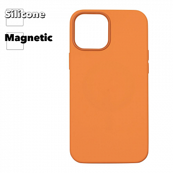 Силиконовый чехол для iPhone 12, 12 Pro "Silicone Case" with MagSafe (Kumquat)