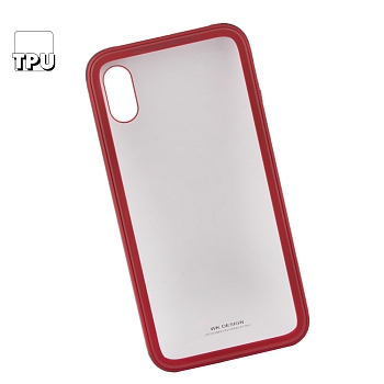 Чехол для Apple iPhone X WK-Kingkong Series Glass Case пластик, красный