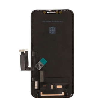 Дисплей для Apple iPhone XR + тачскрин с рамкой + задняя металлическая рамка, черный 100%