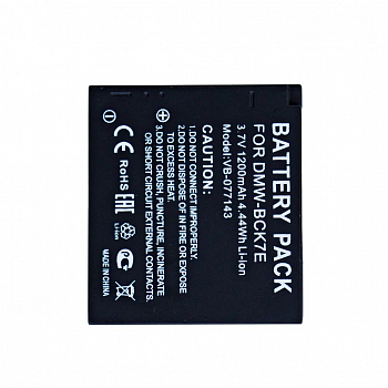 Аккумулятор DMW-BCK7E для фото и видеокамер Panasonic Lumix DMC-FH2, 3.7В, 1400мАч