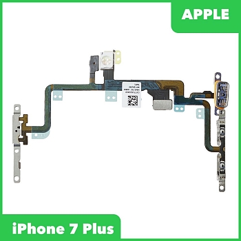 Шлейф кнопок громкости и кнопки включения для Apple iPhone 7 Plus с вспышкой и микрофоном