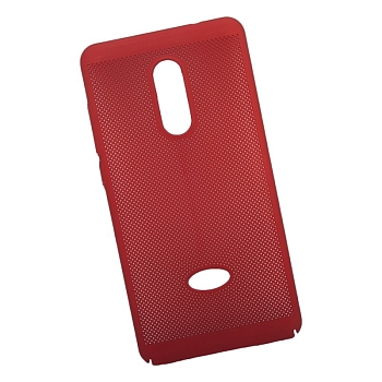 Защитная крышка для Xiaomi Redmi Note 4 "LP" Сетка Soft Touch, красная (европакет)