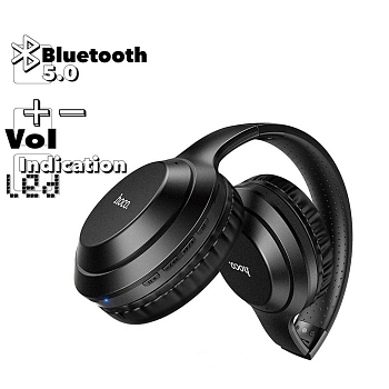 Bluetooth гарнитура Hoco W28 Jorney Wireless Headphones накладная стерео, черная