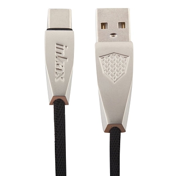 USB кабель inkax CK-53 Alloy для USB Type-C 100CM метал. разъемы, черный