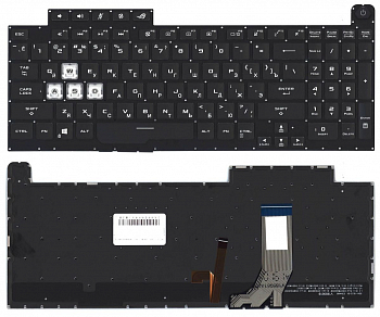 Клавиатура для ноутбука Asus ROG Strix G712LV, черная