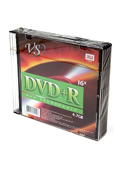 Записываемый компакт-диск VS DVD-R 4.7Gb 16x SL/5, 1 штука