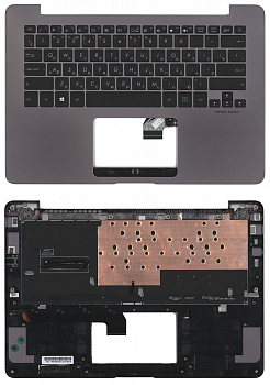 Клавиатура для ноутбука Asus UX430U черная топ-панель