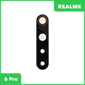 Стекло основной камеры для Realme 6 Pro, черный