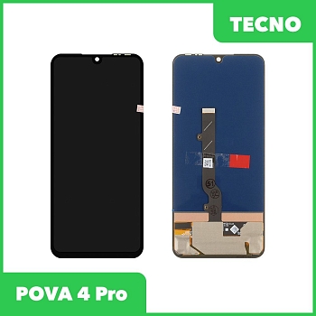 LCD дисплей для Tecno POVA 4 Pro в сборе с тачскрином, 100% оригинал (черный)