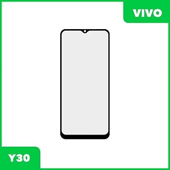 Стекло для переклейки дисплея Vivo Y30, черный