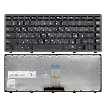 Клавиатура для ноутбука Lenovo IdeaPad G400S, черная, рамка черная