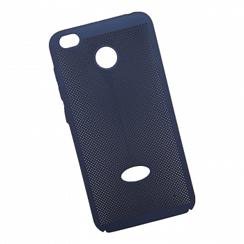 Защитная крышка для Xiaomi Redmi 4X"LP" Сетка Soft Touch, темно-синий (европакет)