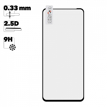 Защитное стекло "LP" для Realme 8 Thin Frame Full Glue с рамкой 0,33 мм 2,5D 9H (черное)