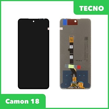 LCD дисплей для Tecno Camon 18 в сборе с тачскрином, 100% оригинал (черный)