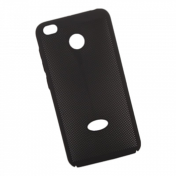 Защитная крышка для Xiaomi Redmi 4X "LP" Сетка Soft Touch, черная (европакет)