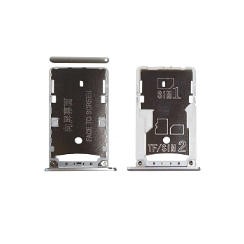 Держатель SIM Xiaomi Redmi 3, 3S (серебро)