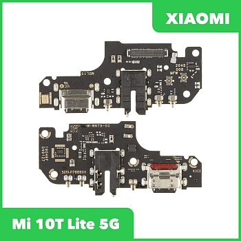 Разъем зарядки для телефона Xiaomi Mi 10T Lite 5G (M2007J17G) и разъем гарнитуры с микрофоном