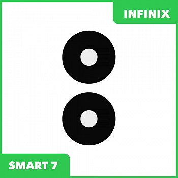 Стекло задней камеры для Infinix SMART 7 (черный)