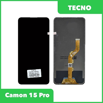 LCD дисплей для Tecno Camon 15 Pro в сборе с тачскрином (черный)