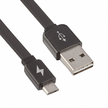USB кабель REMAX Safe Speed MicroUSB, плоский, пластиковые разьемы, 1м, TPE (черный)