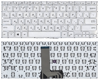 Клавиатура для ноутбука Asus X412DA, серебристая