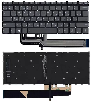 Клавиатура для ноутбука Lenovo XIAOXIN Air-14 2019, 540S-14, черная с подсветкой