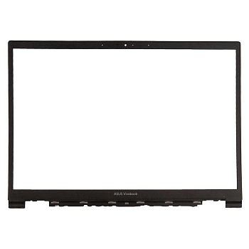 Рамка экрана (рамка крышки матрицы, LCD Bezel) для ноутбука Asus Vivobook Pro 14X OLED N7400PC черная, пластиковая. С разбора.