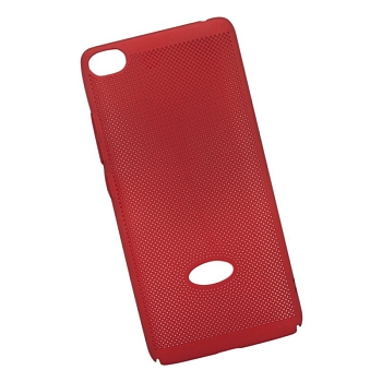 Защитная крышка для Xiaomi Mi 5S"LP" Сетка Soft Touch, красная (европакет)