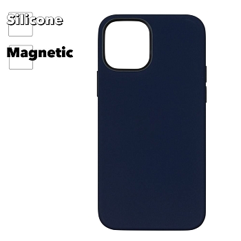 Силиконовый чехол для iPhone 12, 12 Pro "Silicone Case" with MagSafe (Deep Navy)