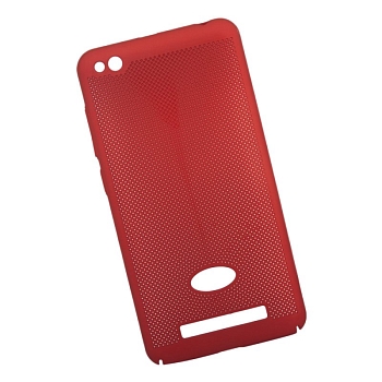 Защитная крышка для Xiaomi Redmi 4A "LP" Сетка Soft Touch, красная (европакет)