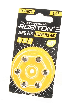 Батарейка Robiton Hearing AID R-ZA10-BL6 10 PR70 DA230 V10 BL6