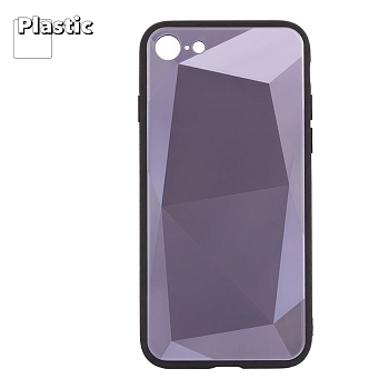 Защитная крышка "LP" для Apple iPhone 7, 8 "Diamond Glass Case", фиолетовый бриллиант (коробка)