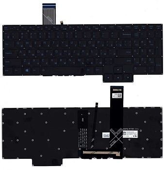Клавиатура для ноутбука Lenovo Y7000, R7000, Y7000P, черная с синей подсветкой