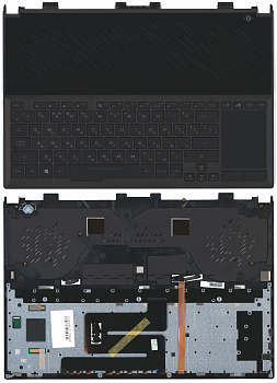 Клавиатура для ноутбука Asus ROG Zephyrus S GX531, черная топ-панель