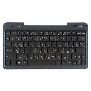 Клавиатура для ноутбука Asus T90CHI-3B с топкейсом, темно синяя панель, черные кнопки