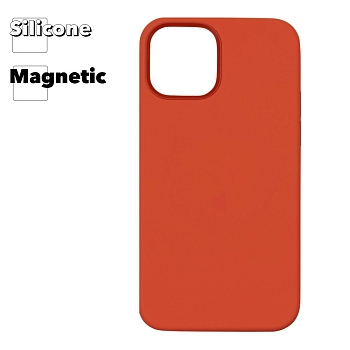Силиконовый чехол для iPhone 12 Pro Max "Silicone Case" with MagSafe (Electric Orange)