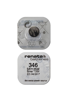 Батарейка (элемент питания) Renata SR712SW 346 (0%Hg), в упак 10 шт, 1 штука