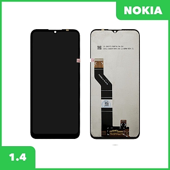 LCD дисплей для Nokia 1.4 в сборе с тачскрином, Premium Quality, черный