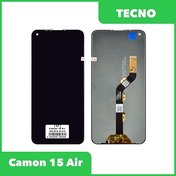 LCD Дисплей для Tecno Camon 15 Air в сборе с тачскрином, черный